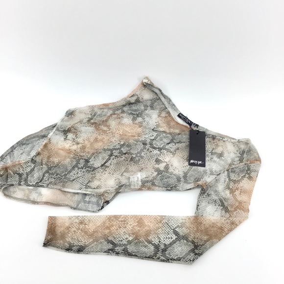 Nasty Gal | Sheer Snakeskin Print Bodysuit - Picture 2 of 4